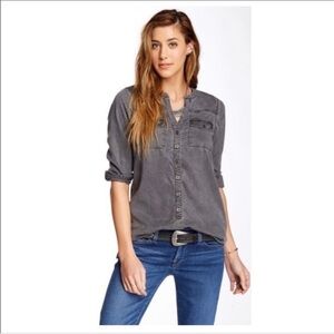 Lucky Brand quarter sleeve button up top